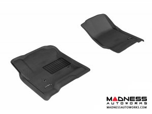 Chevrolet/ GMC Silverado/ Sierra Double Cab/ Crew Cab/ Suburban/ Tahoe/ Yukon Xl/ Yukon Floor Mats (Set of 2) - Front - Black by 3D MAXpider (2014-)